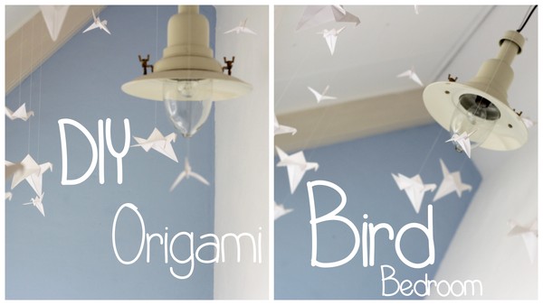 origami diy bird bedroom
