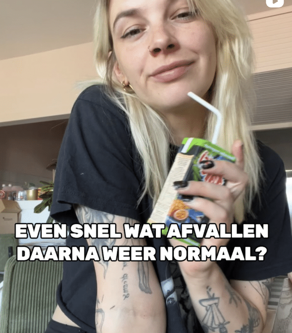 Even snel afvallen daarna weer normaal?