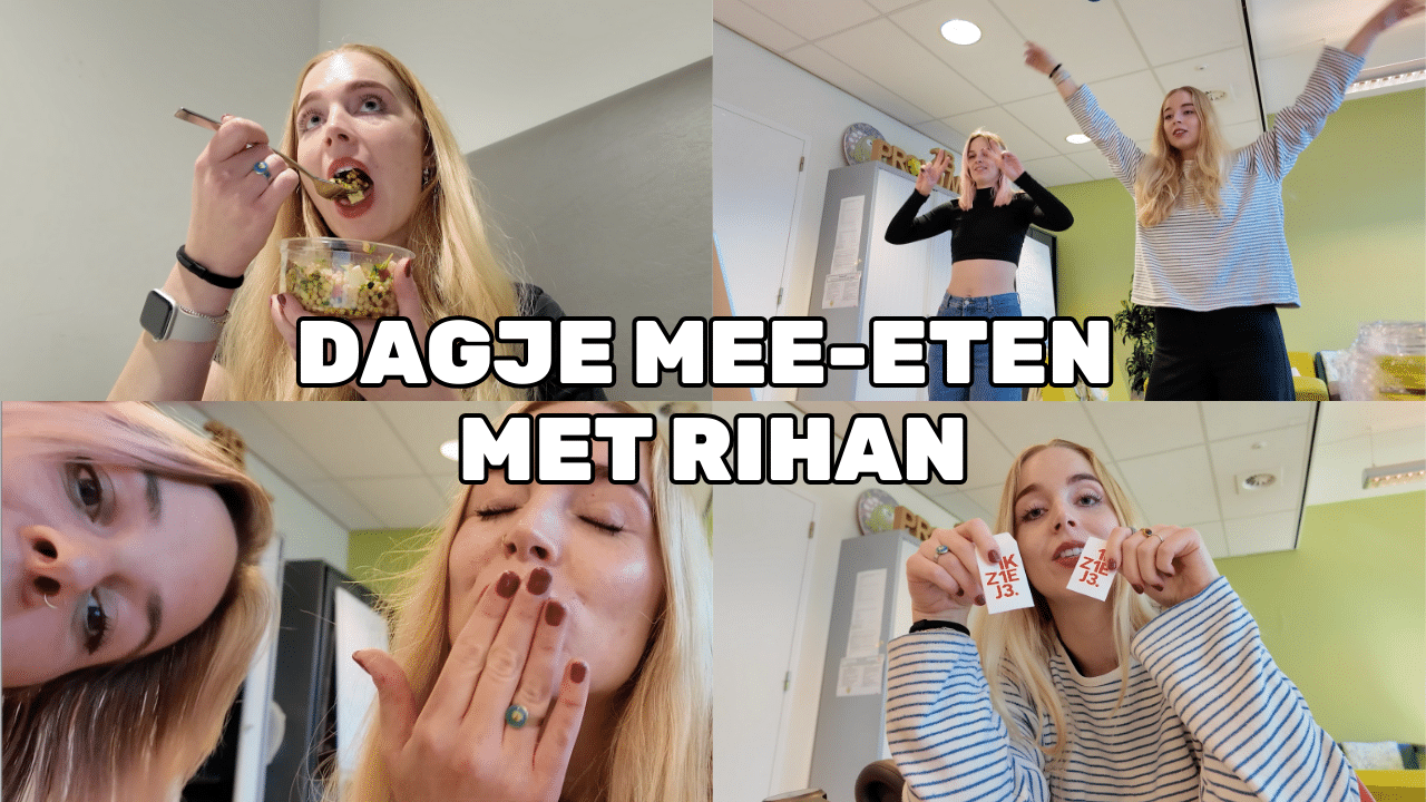 nieuwe video: dagje mee-eten met rihan