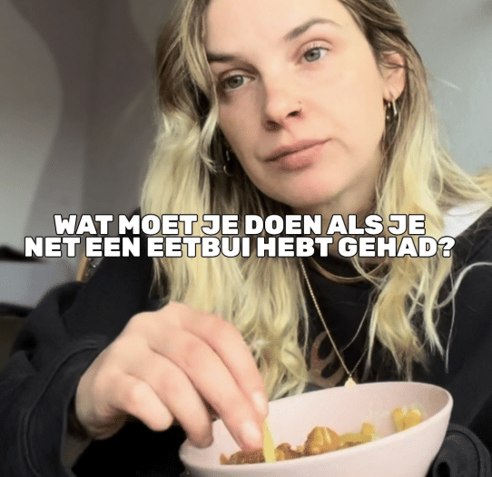 Wat moet je doen als je net een eetbui hebt gehad?