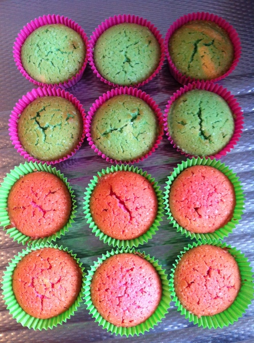 gekleurde cupcakes
