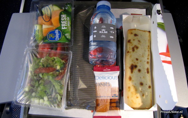 KLM eten in het vliegtuig