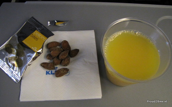 KLM eten in het vliegtuig