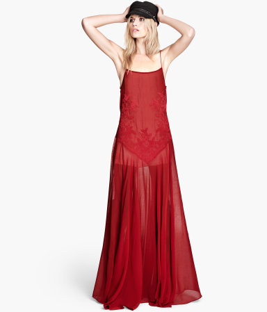 rode jurk h&m