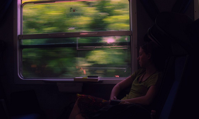 Meisje in trein