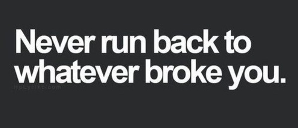 never run back